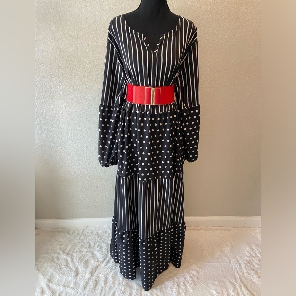SHEIN Womens Trapeze Maxi Dress Sz 4XL Contemporary Classy Sophisticated Playful